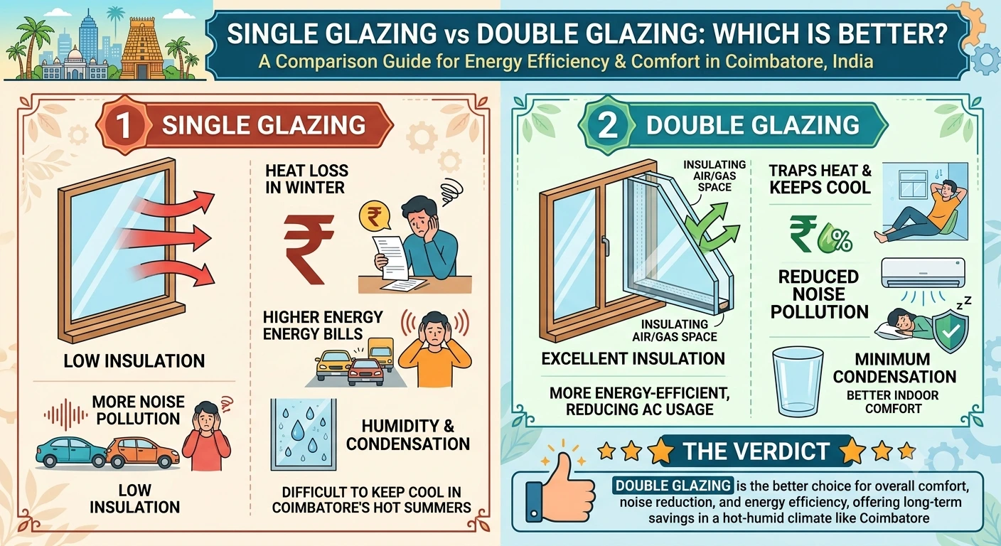 Double Glazing vs Single Glazing: Which Is Better for Chennai Homes?